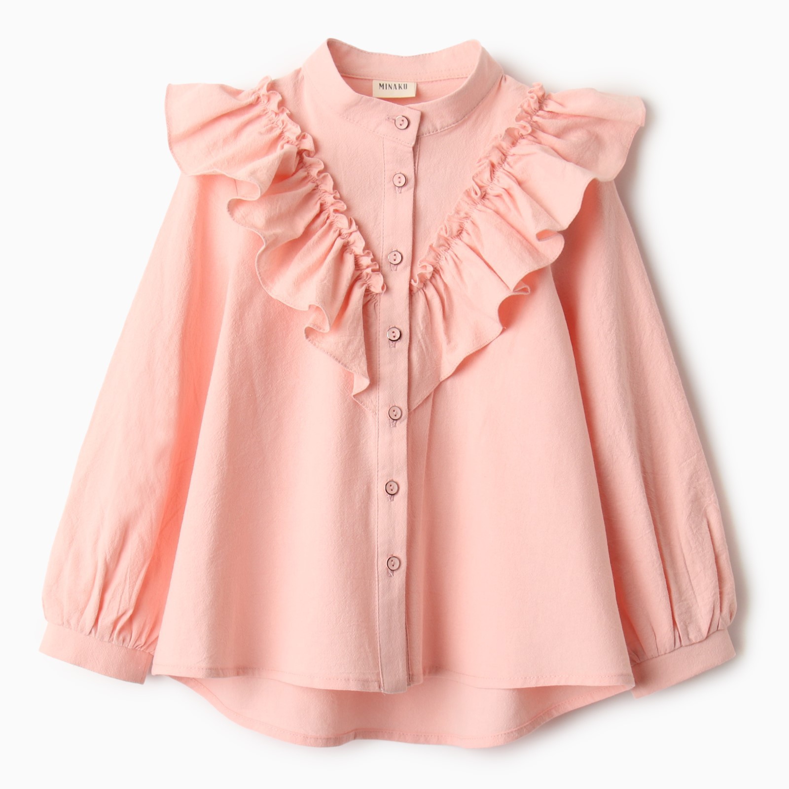 MINAKU Блузка для девочки MINAKU цвет светло-розовый, р-р 146