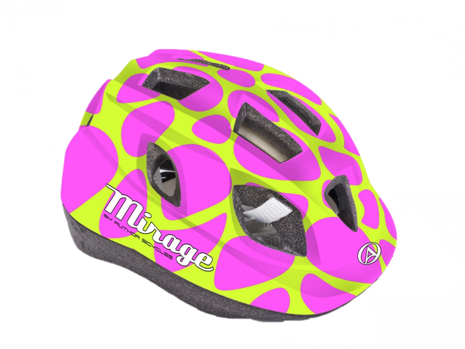 фото Шлем велосипедный 8-9089969 с сеточкой mirage 195 inmold розово-желтый 48-54см author