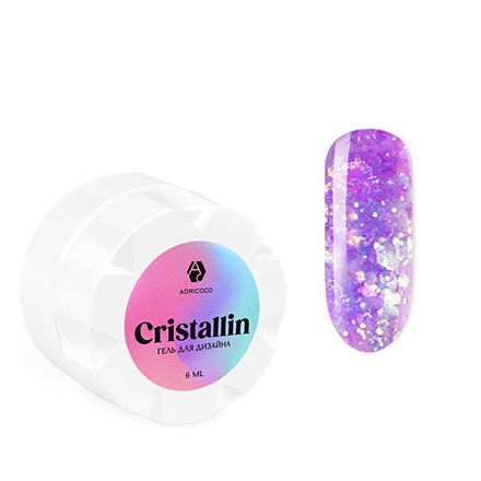 

Гель для дизайна ADRICOCO Cristallin №04 Лиловый кристалл