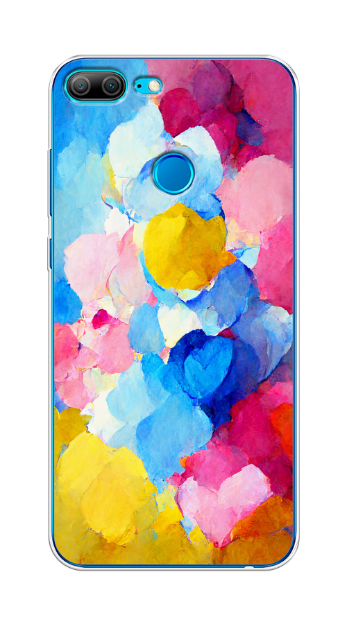

Чехол на Honor 9 Lite "Яркие пятна", Синий;голубой;желтый;розовый, 64250-1