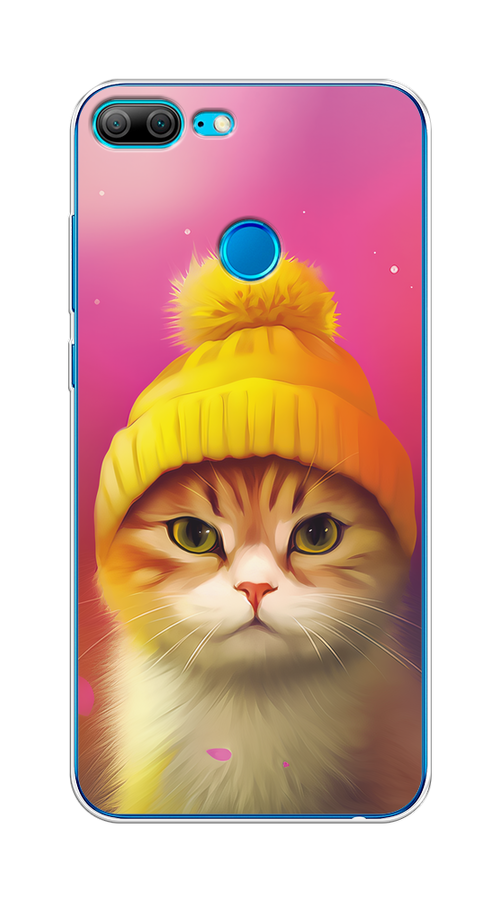 

Чехол на Honor 9 Lite "Котик в шапочке", Розовый;желтый;бежевый, 64250-1