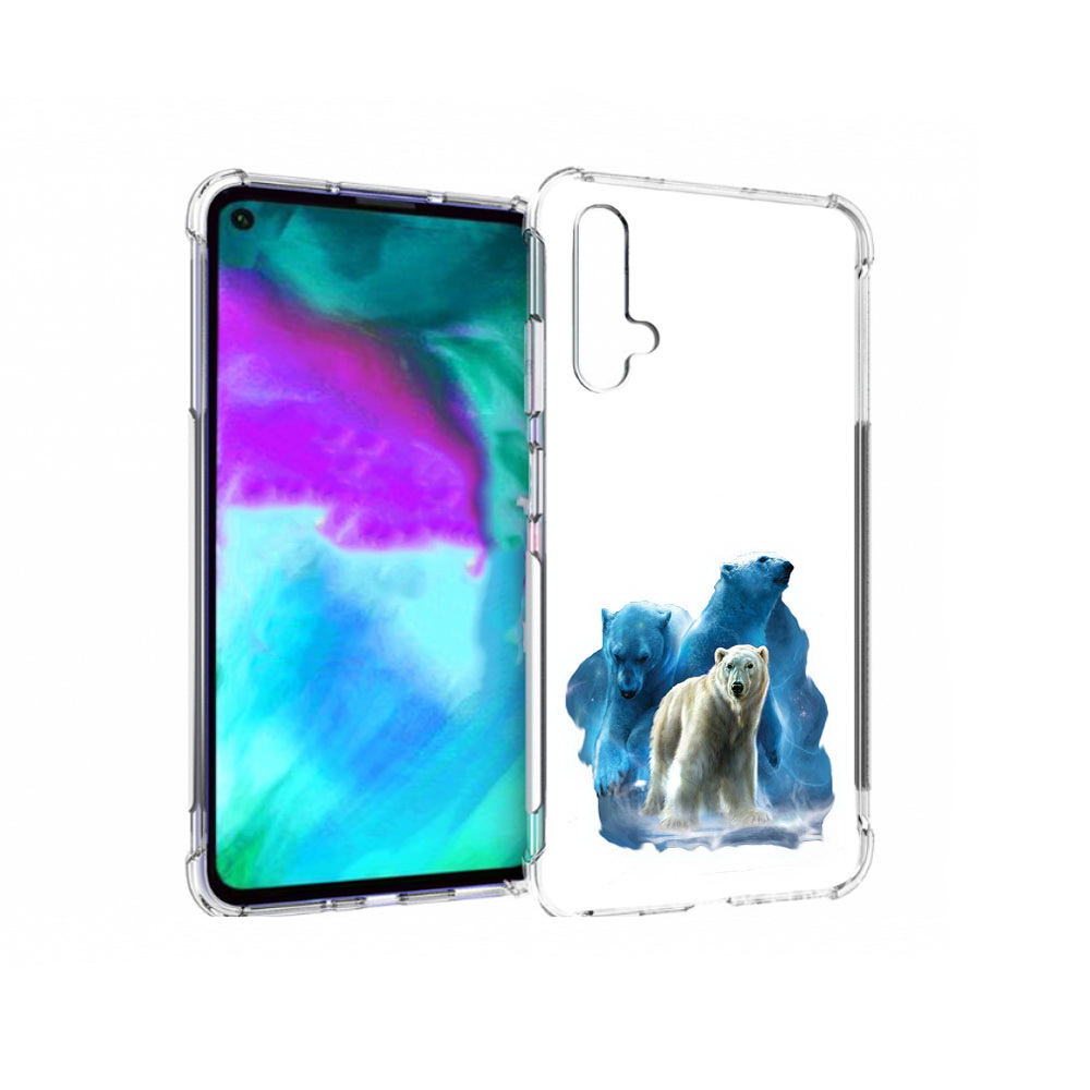 

Чехол бампер MyPads полярный медведь для Huawei nova 5T противоу, Прозрачный, Tocco
