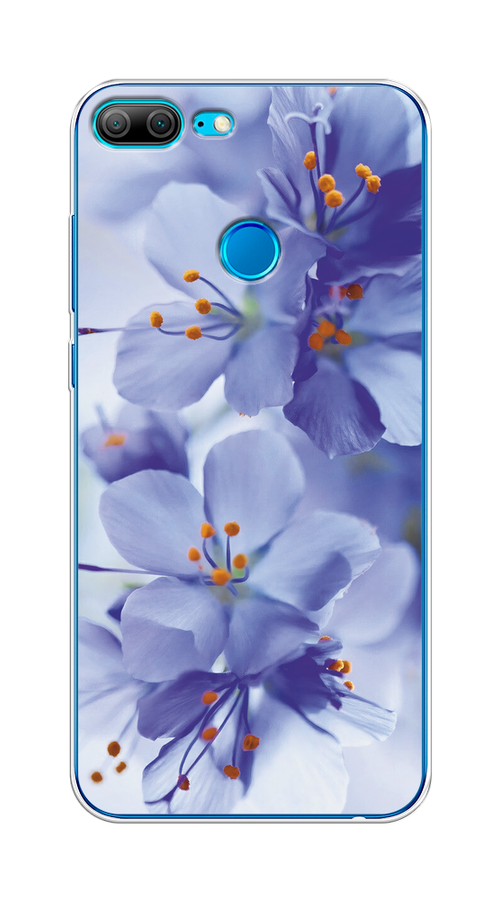 

Чехол на Honor 9 Lite "Фиолетовые цветки", Фиолетовый;синий, 64250-1
