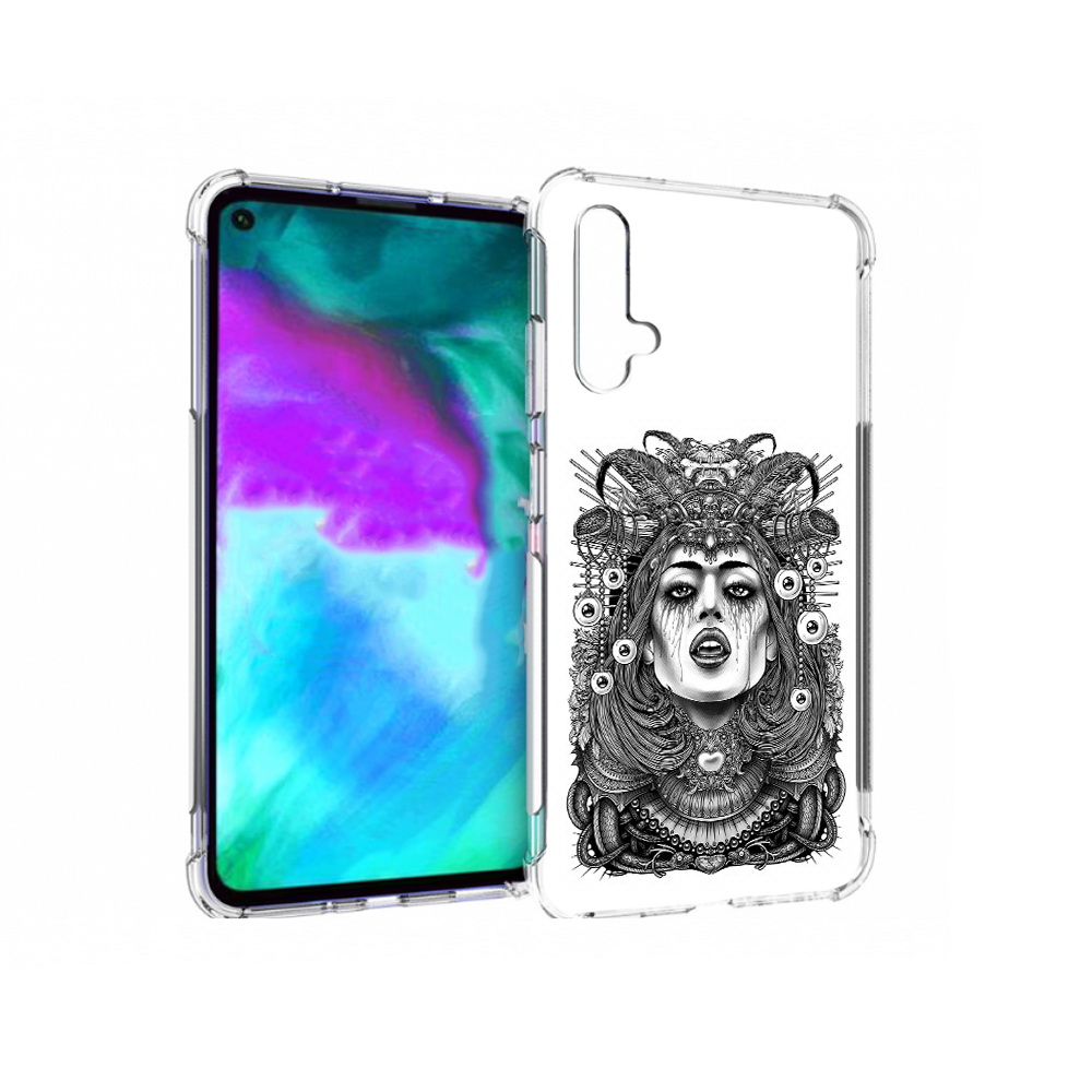 

Чехол бампер MyPads портрет девушки черно белый для Huawei nova, Прозрачный, Tocco