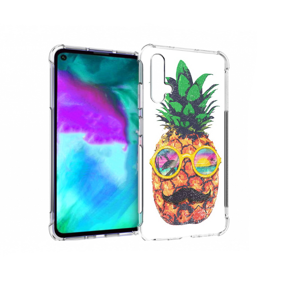 

Чехол бампер MyPads прикольный ананас с лицом для Huawei nova 5T, Прозрачный, Tocco