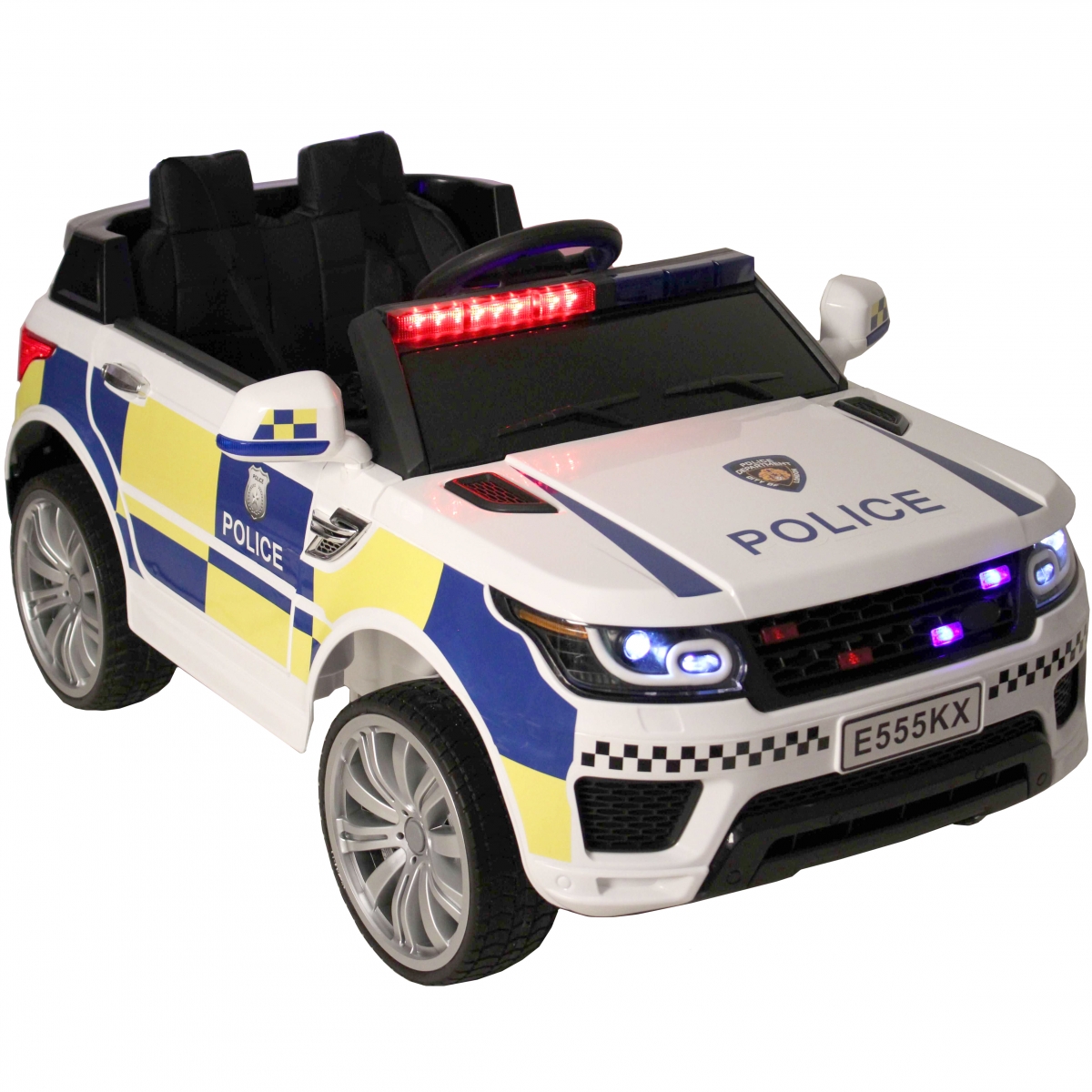 Электромобиль RIVERTOYS E555KX с дистанционным управлением, белый полиция электромобиль rivertoys t777tt 4wd