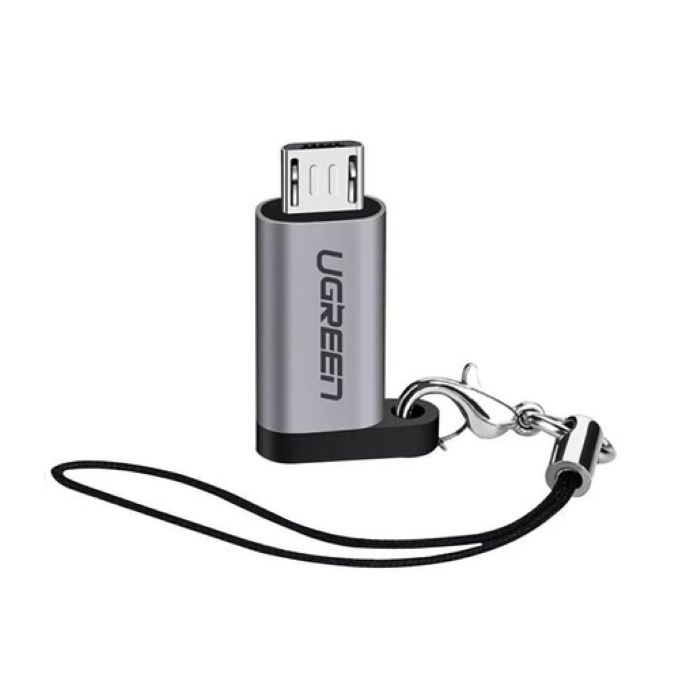 Адаптер UGREEN US282 50590 USB-C Female to Micro USB Male Adapter, серый