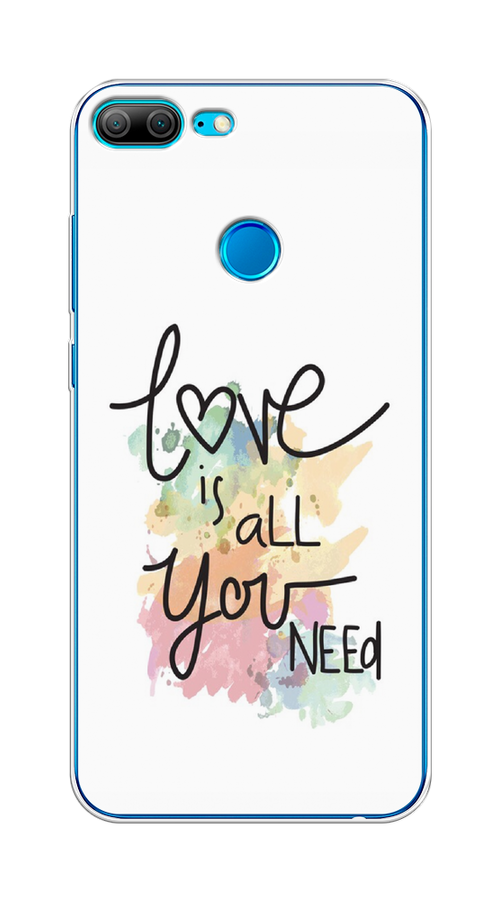 

Чехол на Honor 9 Lite "Love is all you need", Белый;черный;зеленый, 64250-1