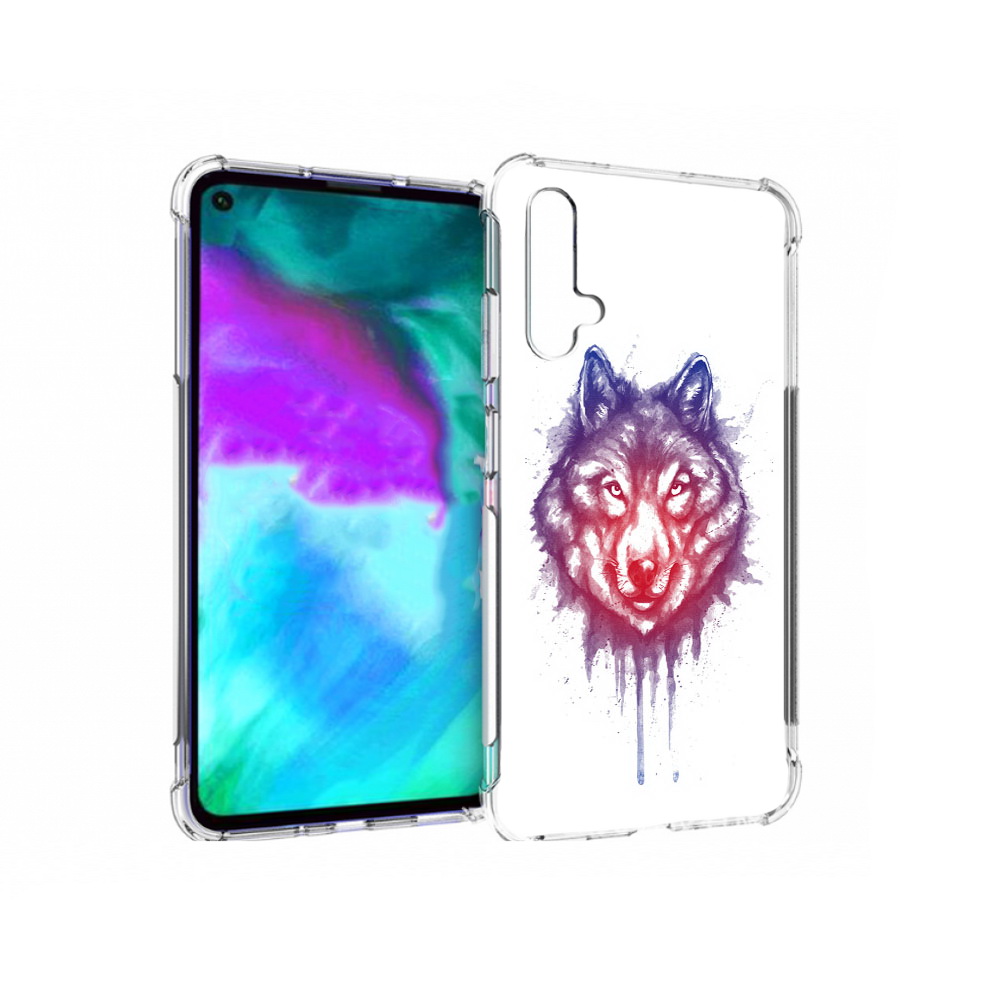 Чехол бампер MyPads пушистый волк для Huawei nova 5T противоударный