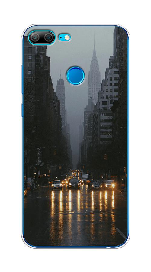 

Чехол на Honor 9 Lite "Дождливый Нью Йорк", Черный;серый, 64250-1