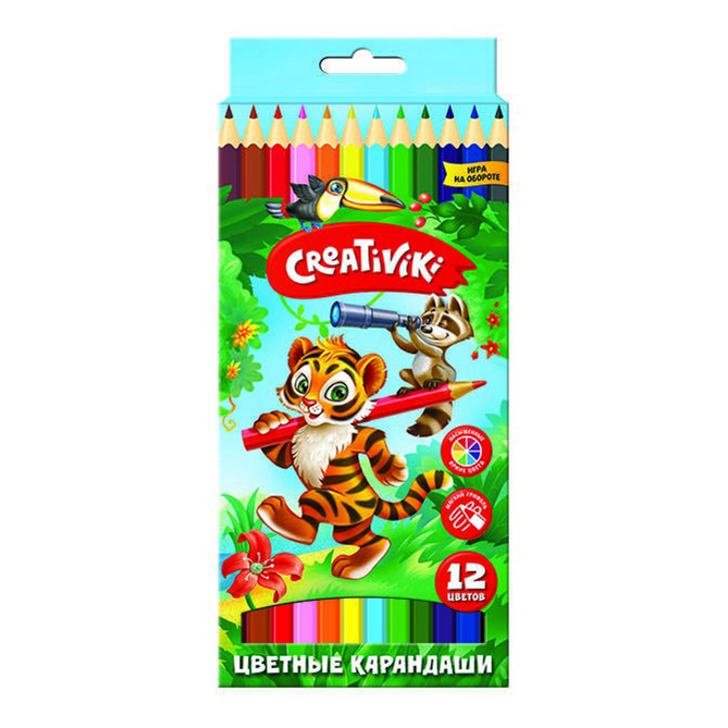 Карандаши цветные Creativiki 12 шт