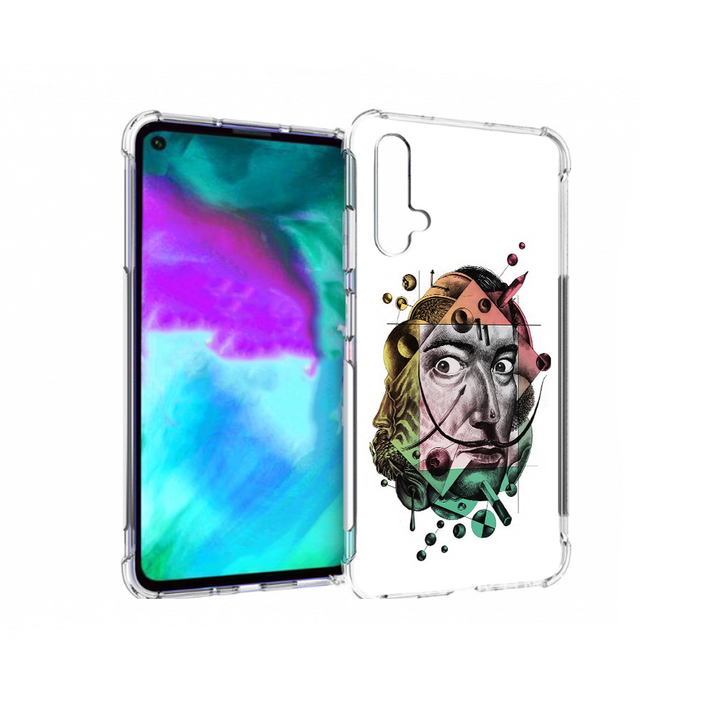 

Чехол бампер MyPads разноцветное лицо абстракция для Huawei nova, Прозрачный, Tocco