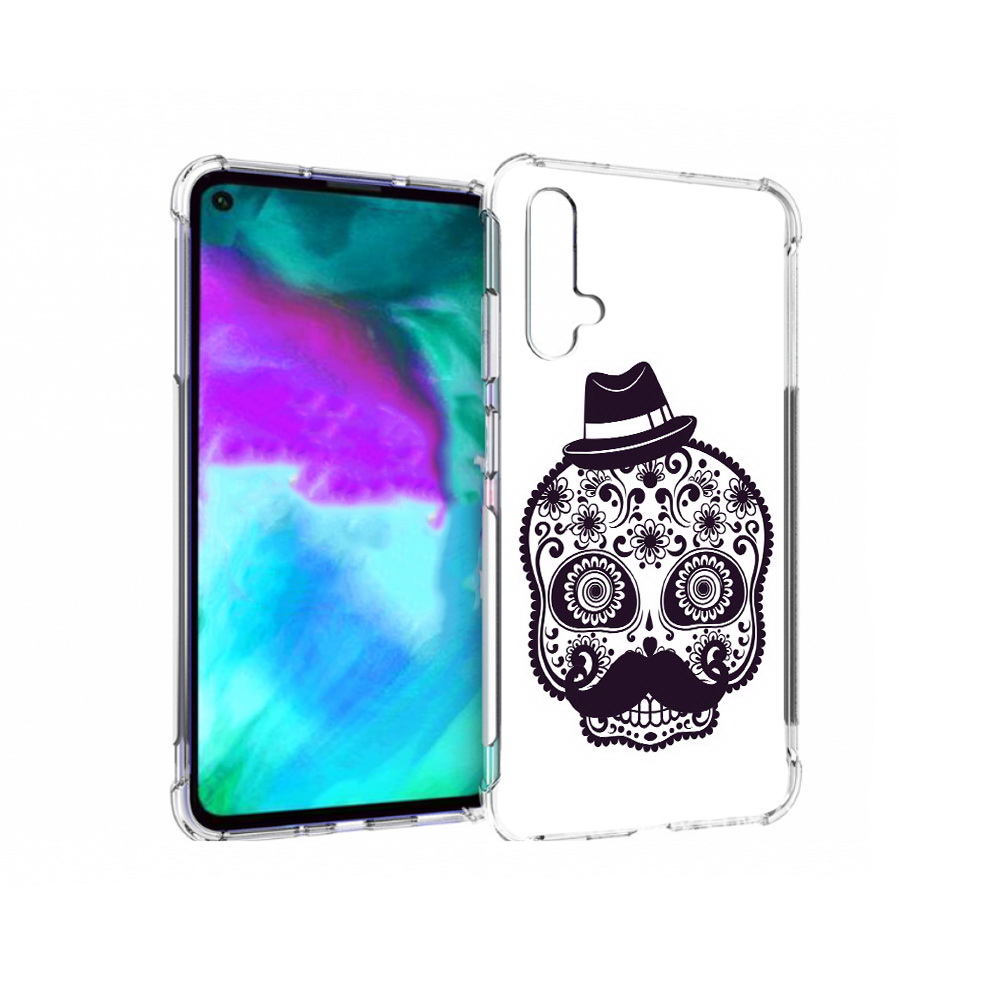 

Чехол бампер MyPads разрисованный скелет для Huawei nova 5T прот, Прозрачный, Tocco