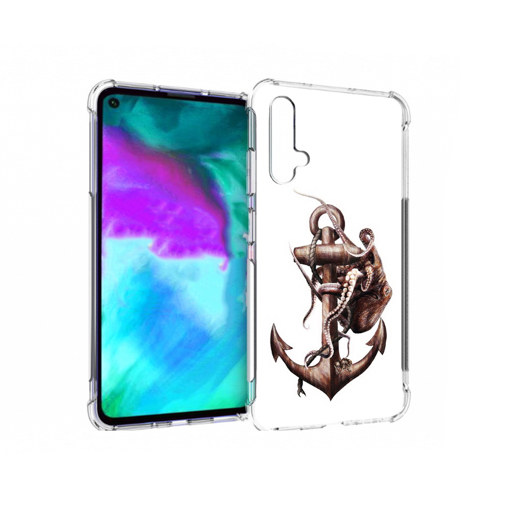 Чехол бампер MyPads ржавый якорь для Huawei nova 5T противоударный