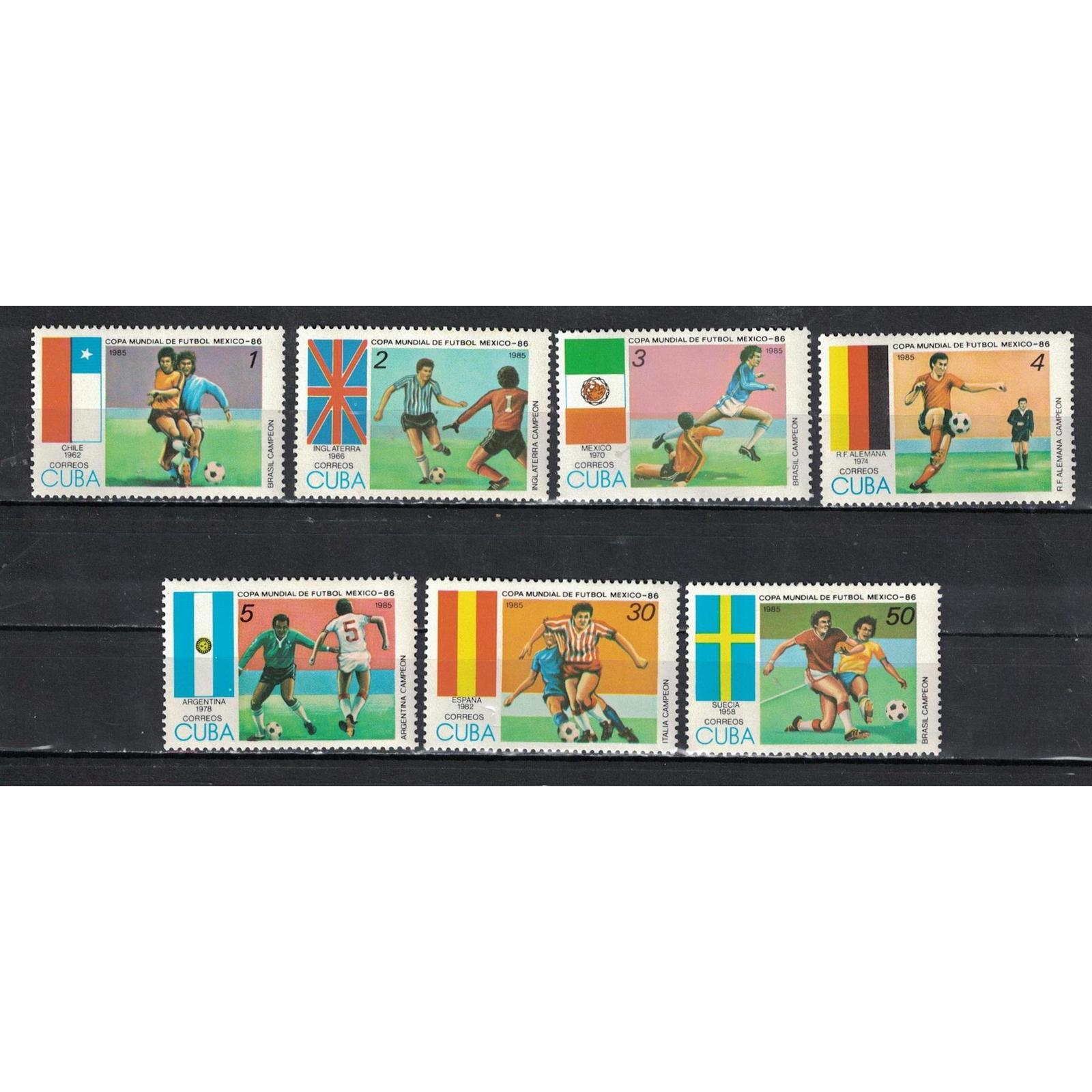 

Почтовые марки Куба Чемпионат мира по футболу - Мексика 1986 Футбол
