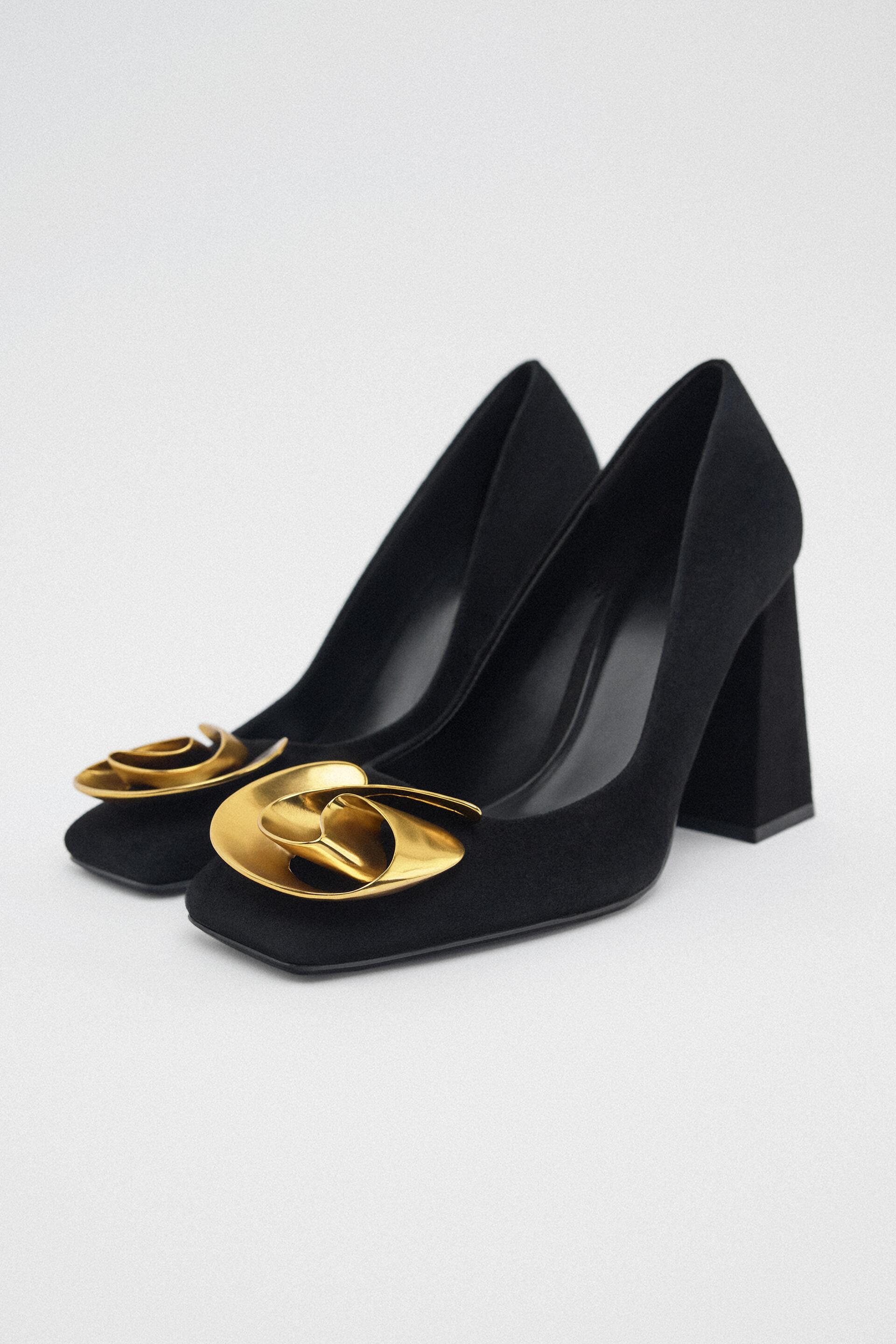Туфли женские ZARA 11200110 черные 37 EU (доставка из-за рубежа)
