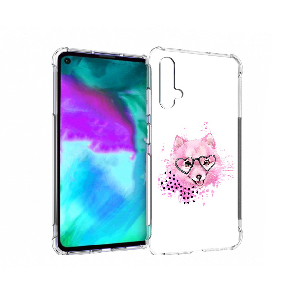 Чехол бампер MyPads розовый волченок для Huawei nova 5T противоу