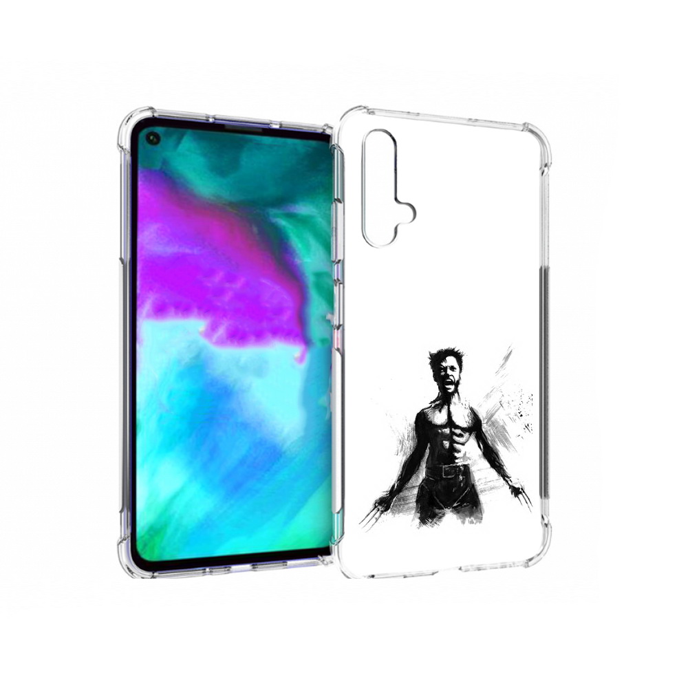 

Чехол бампер MyPads росомаха для Huawei nova 5T противоударный, Прозрачный, Tocco