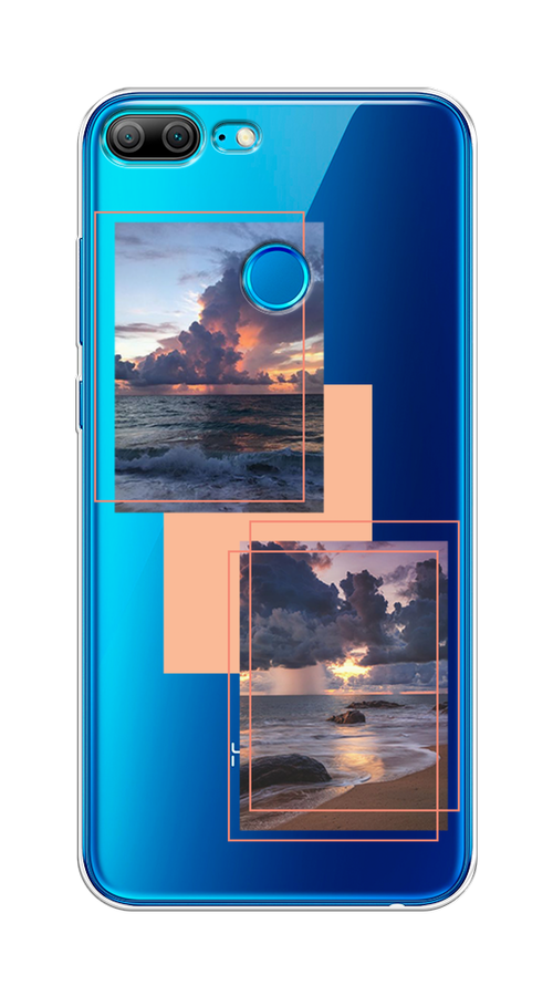 

Чехол на Honor 9 Lite "Sky collage", Розовый;прозрачный;синий, 64250-1