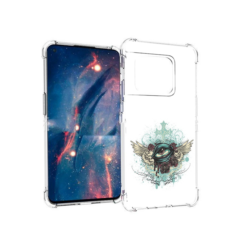 

Чехол MyPads Tocco для OnePlus 10 Pro плачущий глаз с крыльями (PT224239.133.544), Прозрачный, Tocco