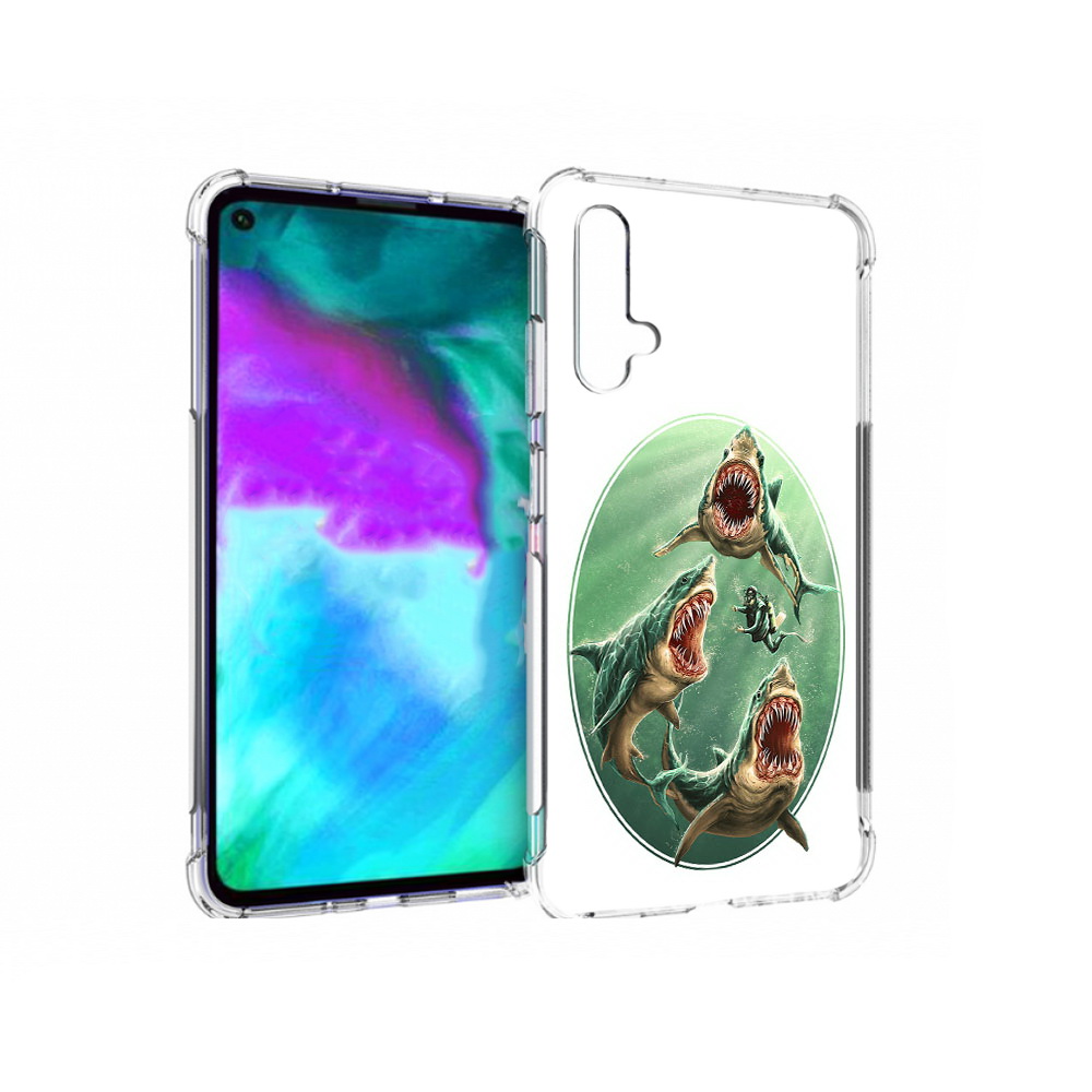

Чехол бампер MyPads синяя бездна для Huawei nova 5T противоударный, Прозрачный, Tocco