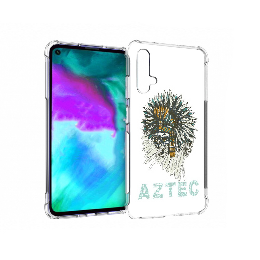 

Чехол бампер MyPads скелет индеец для Huawei nova 5T противоударный, Прозрачный, Tocco