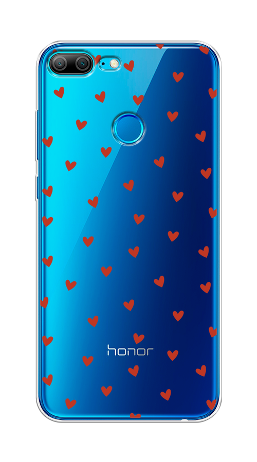 

Чехол на Honor 9 Lite "Red hearts", Красный;прозрачный, 64250-1