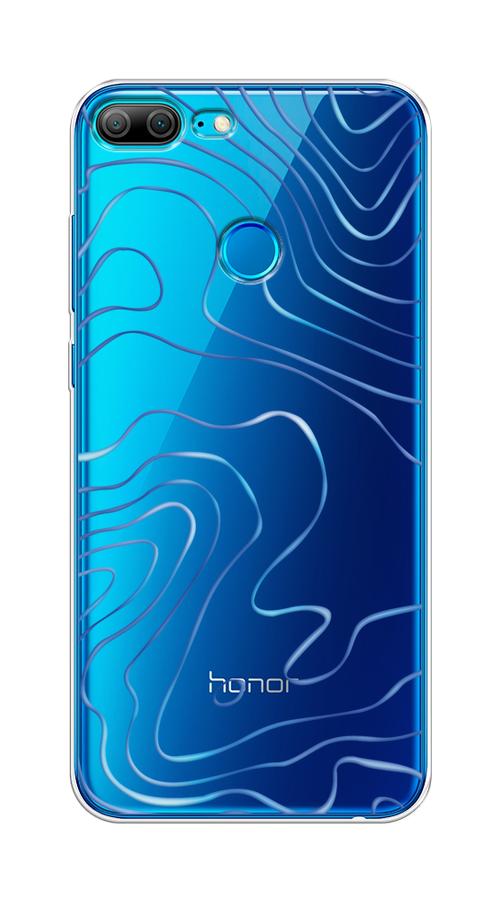 

Чехол на Honor 9 Lite "Blue lines", Прозрачный;синий, 64250-1