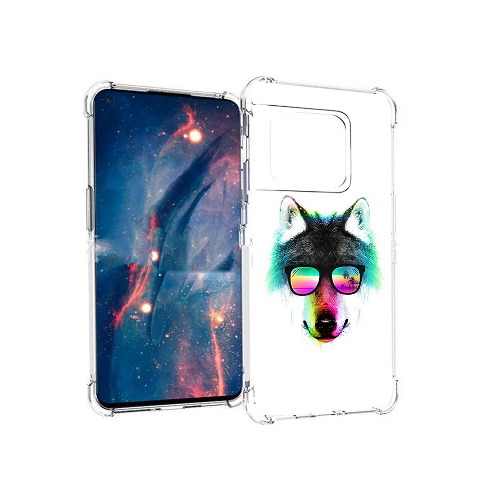 

Чехол MyPads Tocco для OnePlus 10 Pro радужный волк (PT224239.133.567), Прозрачный, Tocco