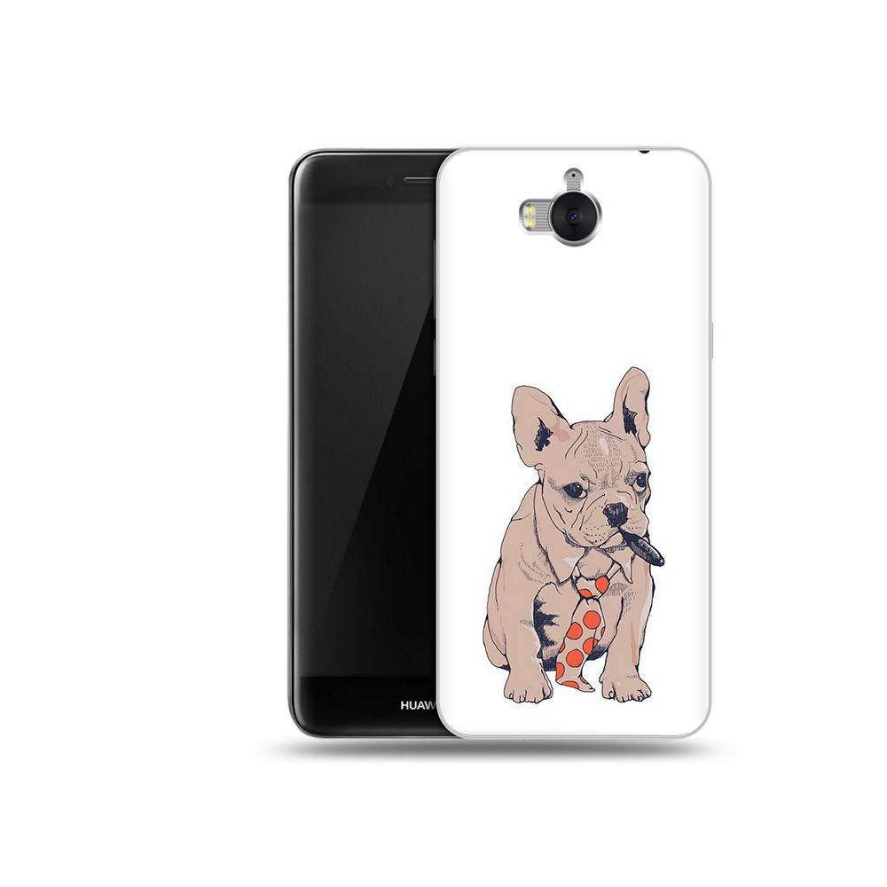 

Чехол MyPads Tocco для Huawei Y5 бульдог с сигарой (PT91582.58.250), Прозрачный, Tocco