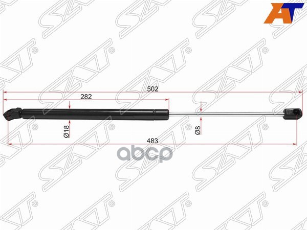 

SAT ST-5M0827550 Амортизатор крышки багажника VOLKSWAGEN GOLF PLUS 5/6 05- 1шт