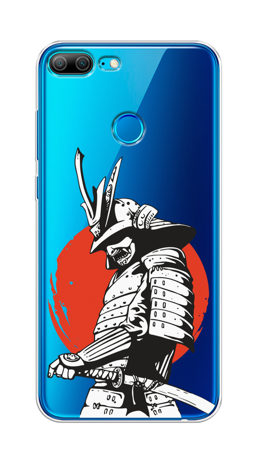 

Чехол на Honor 9 Lite "Самурай с катаной", Черный;красный;белый, 64250-1