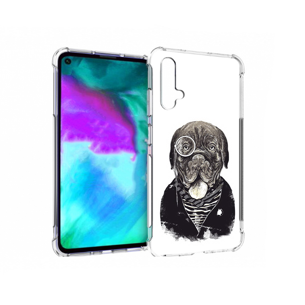 

Чехол бампер MyPads солидный песик для Huawei nova 5T противоуда, Прозрачный, Tocco