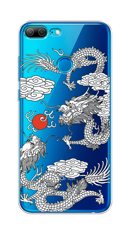 

Чехол на Honor 9 Lite "Драконы с ножом", Прозрачный;черный;белый, 64250-1