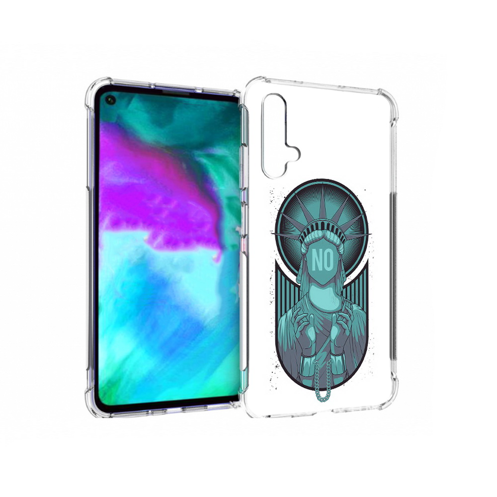 

Чехол бампер MyPads статуя свободы зеленый для Huawei nova 5T пр, Прозрачный, Tocco