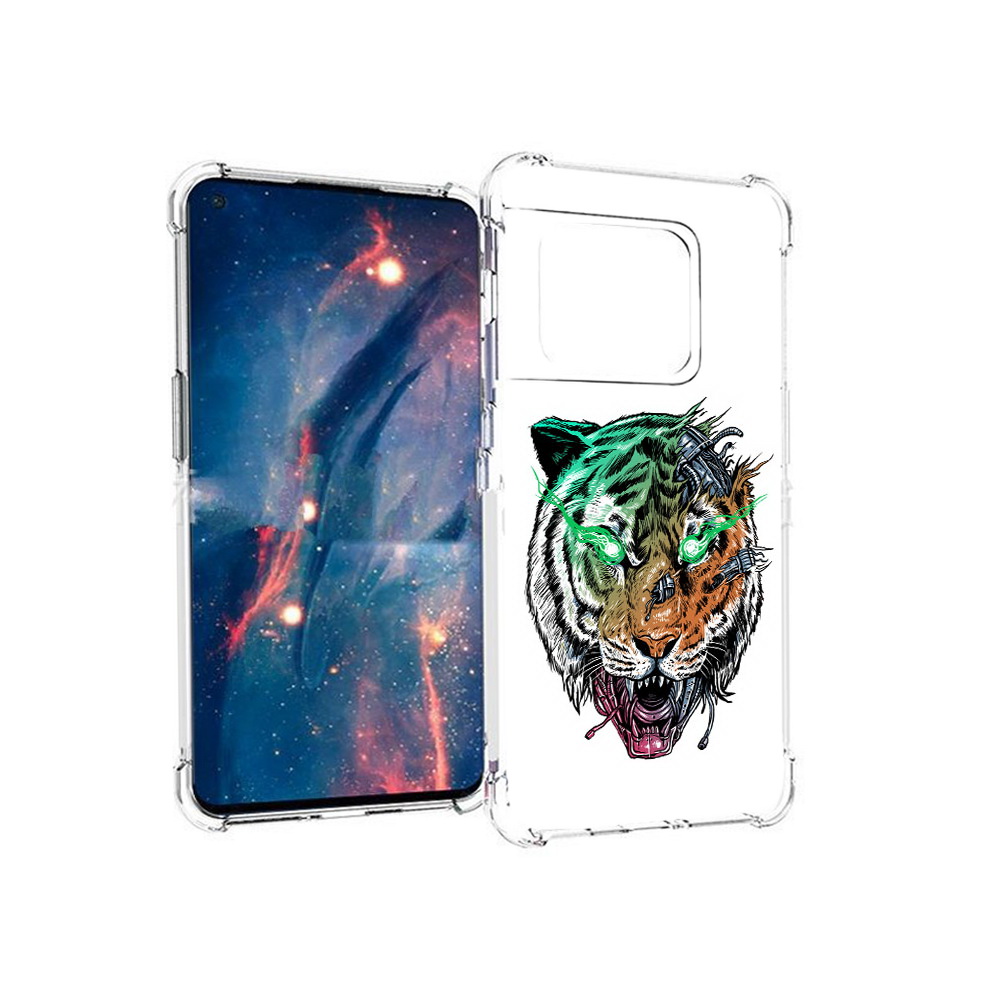 

Чехол MyPads Tocco для OnePlus 10 Pro робо-тигр (PT224239.133.584), Прозрачный, Tocco