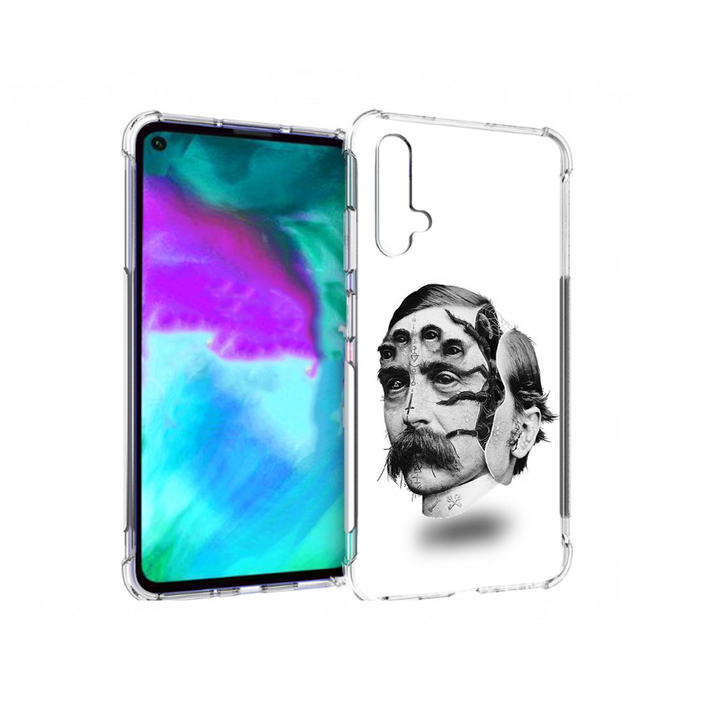 

Чехол бампер MyPads страшное лицо мужчины для Huawei nova 5T про, Прозрачный, Tocco