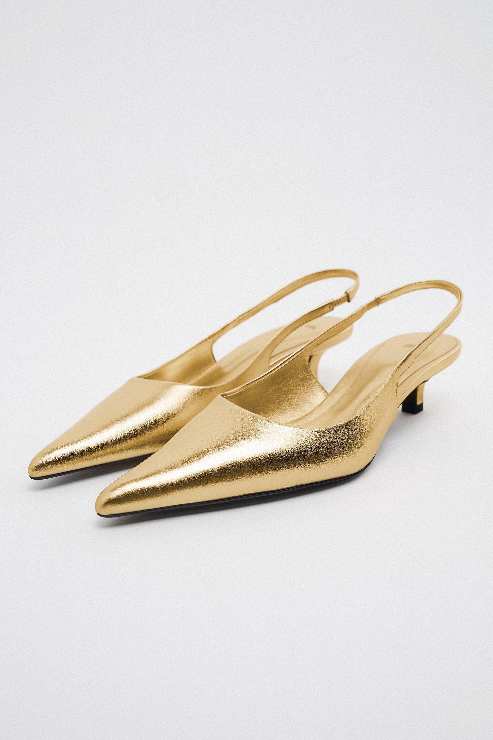 

Туфли женские ZARA 11220110 золотистые 36 RU (доставка из-за рубежа), 11220110