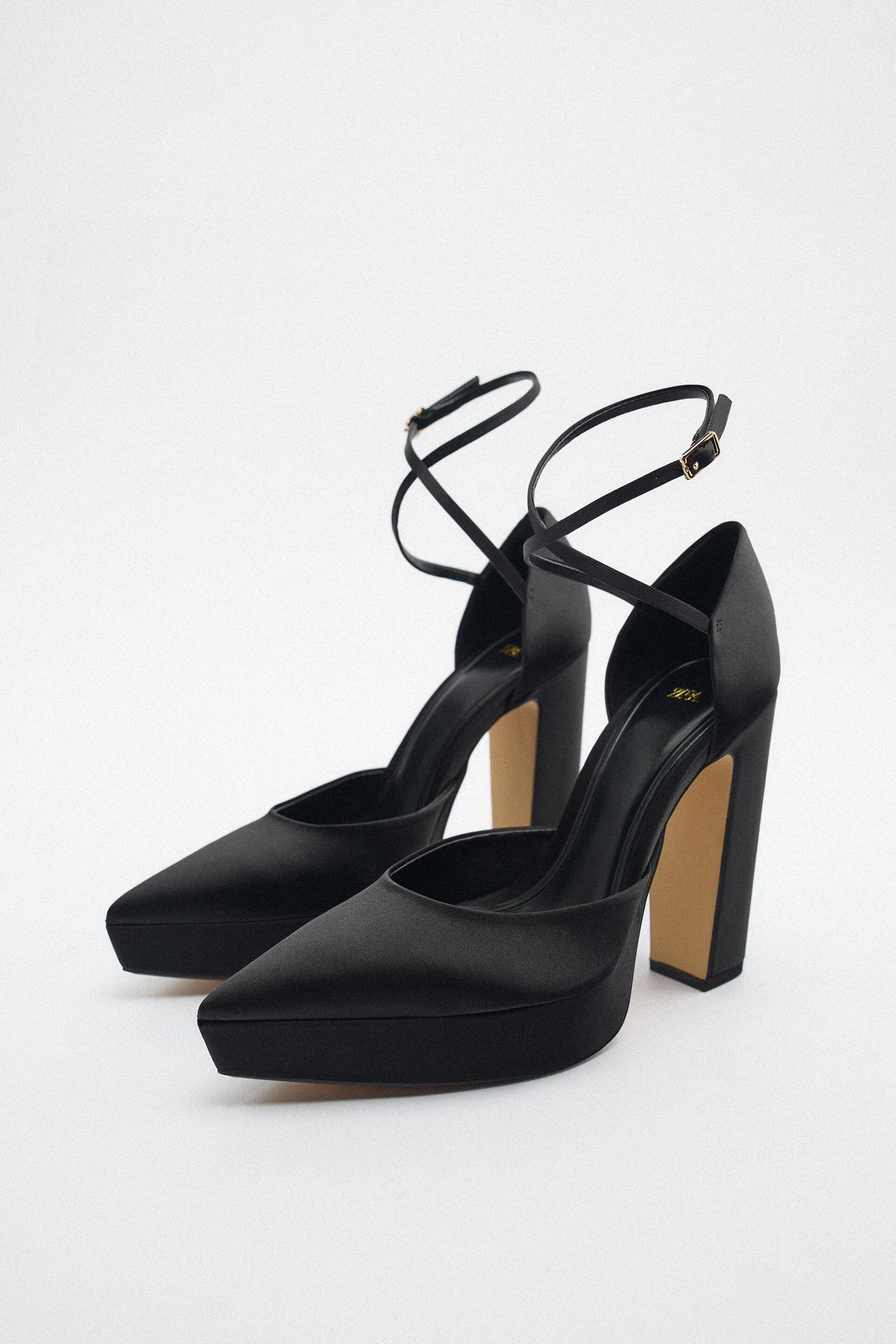 Туфли женские ZARA 11224010 черные 36 RU (доставка из-за рубежа)
