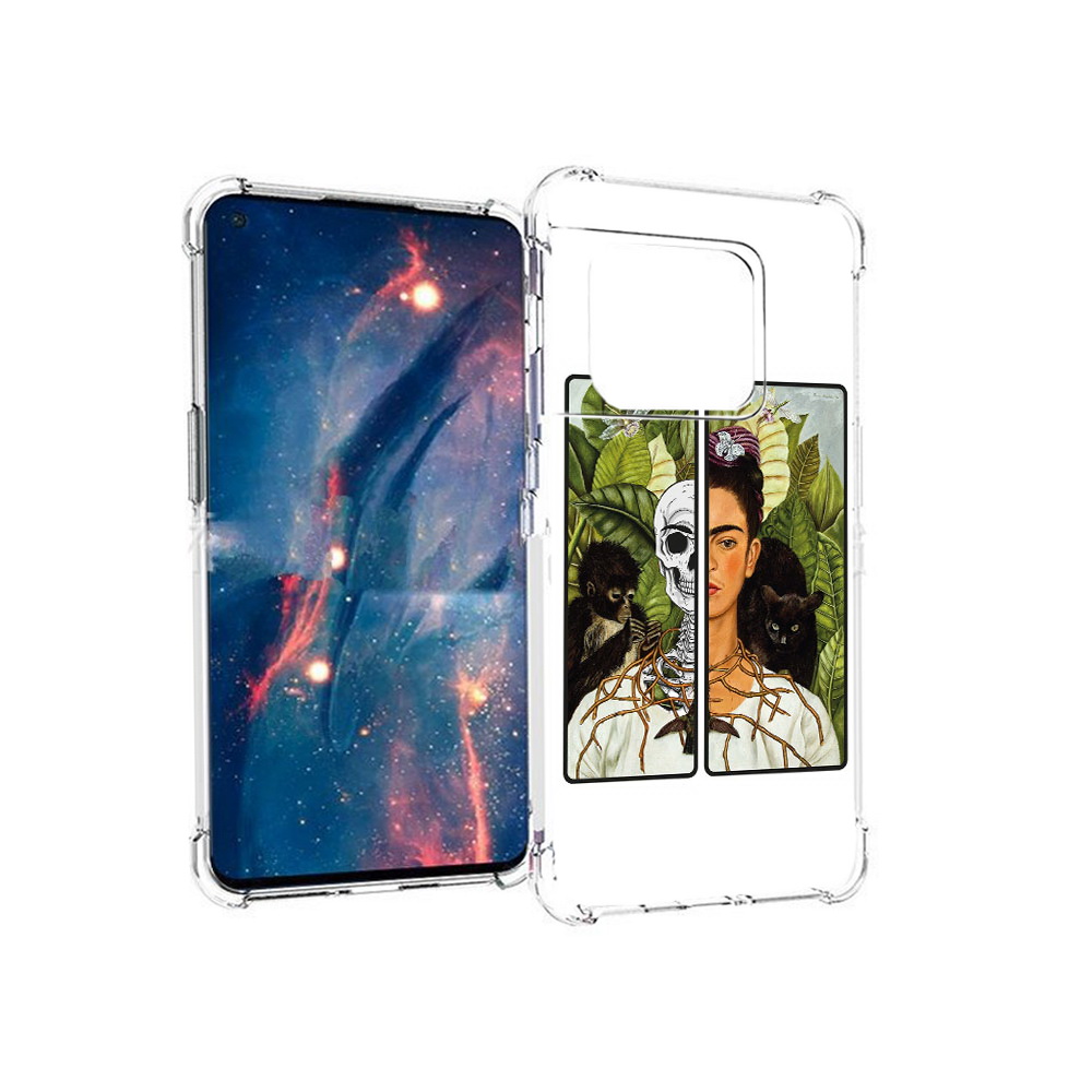 

Чехол MyPads Tocco для OnePlus 10 Pro сдвоенная картинка девушка скелет (PT224239.133.595), Прозрачный, Tocco