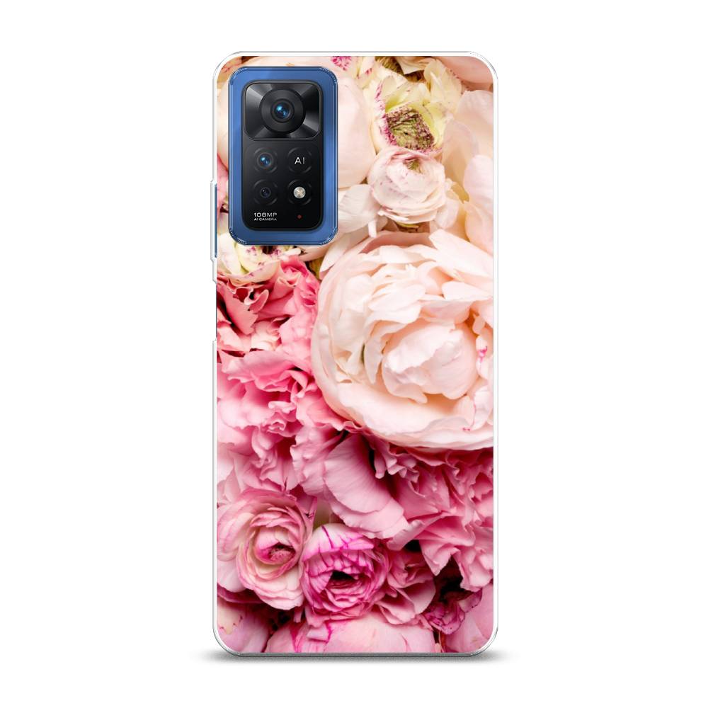 фото Силиконовый чехол "пионы яркие" на xiaomi redmi note 11 pro awog