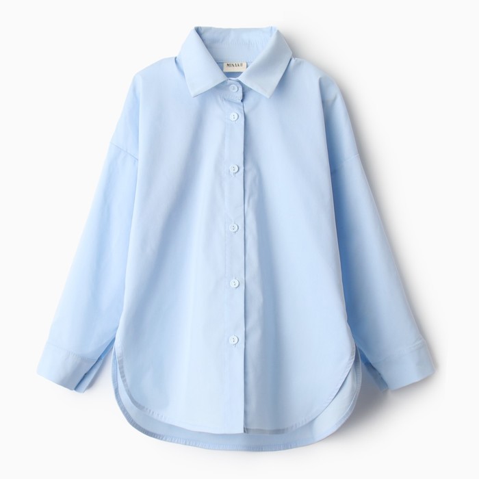 MINAKU Рубашка для девочки MINAKU цвет светло-голубой, рост 122 см