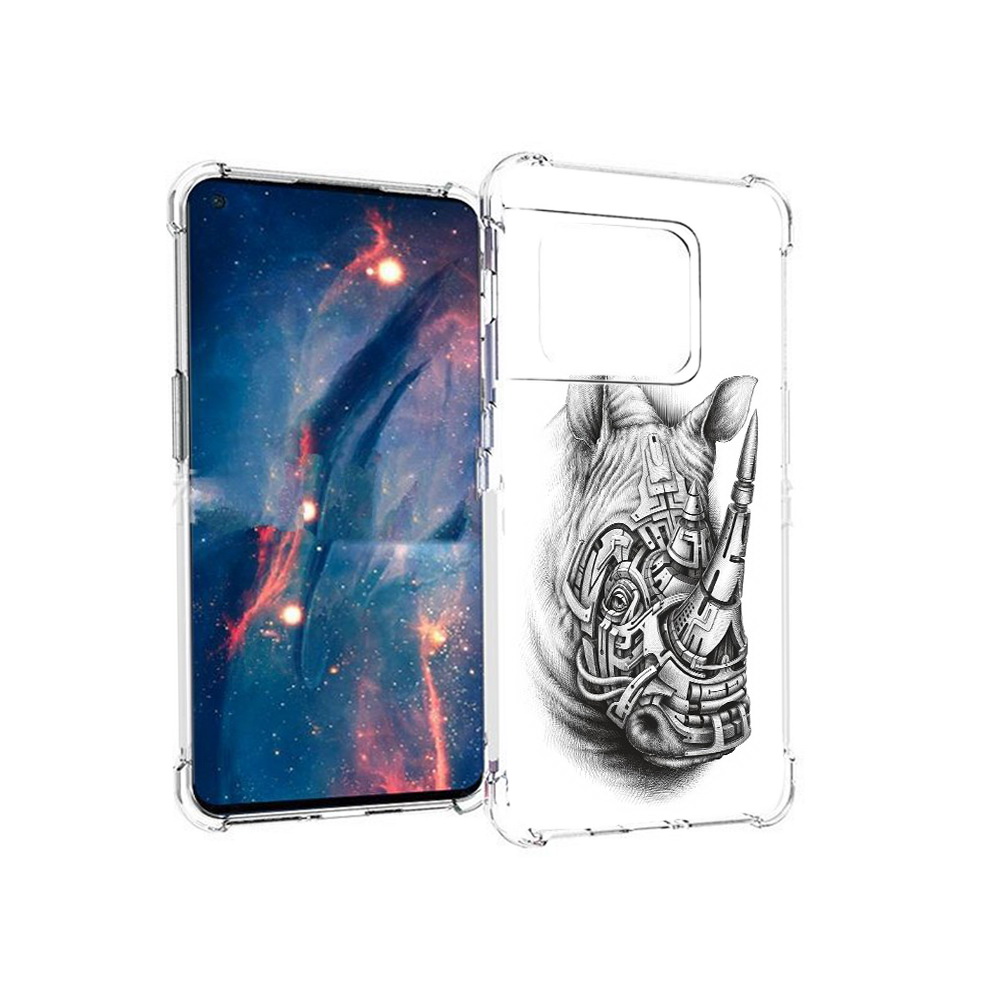 

Чехол MyPads Tocco для OnePlus 10 Pro стальной носорог (PT224239.133.620), Прозрачный, Tocco