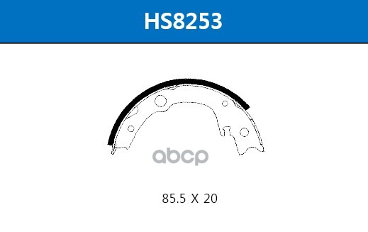 

Колодки тормозные HSB барабанные HS8253