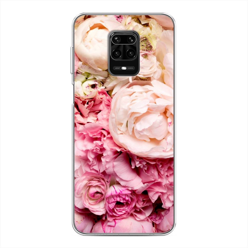 фото Силиконовый чехол "пионы яркие" на xiaomi redmi note 9s awog
