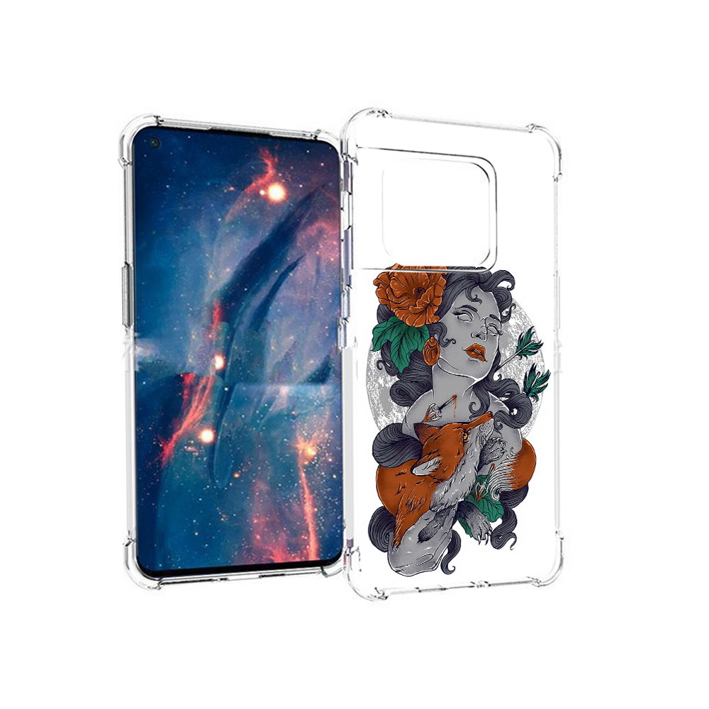 

Чехол MyPads Tocco для OnePlus 10 Pro темная девушка с лисой (PT224239.133.639), Прозрачный, Tocco