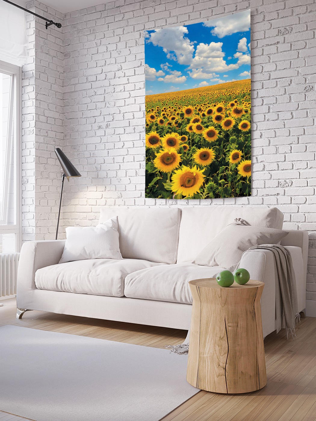 

Вертикальное фотопанно на стену JoyArty Поле подсолнухов 150x200 см, Поле подсолнухов