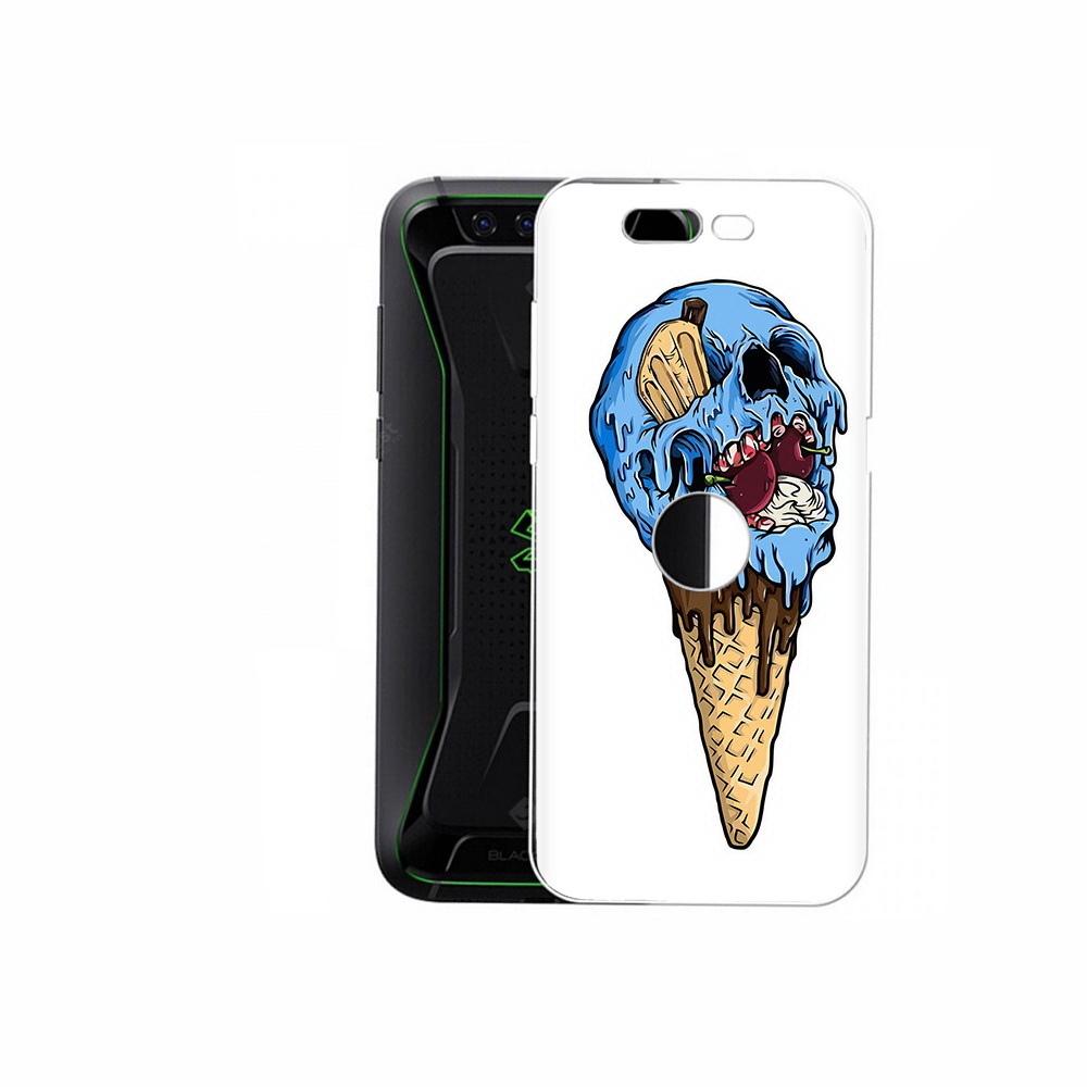 

Чехол MyPads Tocco для Xiaomi Black Shark мороженное череп (PT144492.337.484), Прозрачный, Tocco