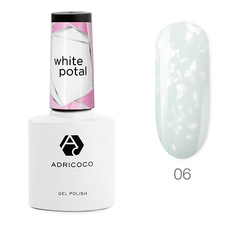 фото Гель-лак adricoco white potal №06 алмазная мозаика adri coco