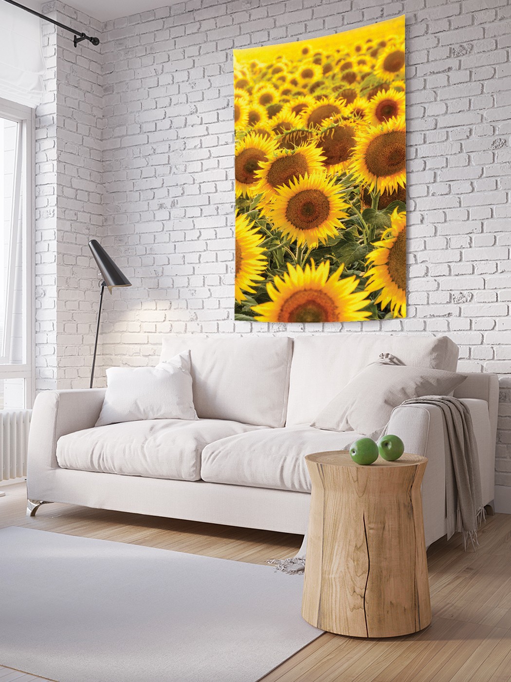 

Вертикальное фотопанно на стену JoyArty Поле подсолнухов 150x200 см, Поле подсолнухов